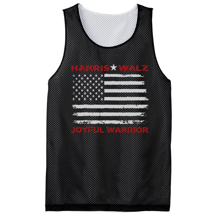 Harris Waltz Joyful Warrior Kamala Harris Tim Walz President Mesh Reversible Basketball Jersey Tank