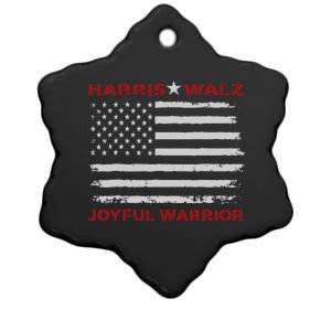 Harris Waltz Joyful Warrior Kamala Harris Tim Walz President Ceramic Star Ornament