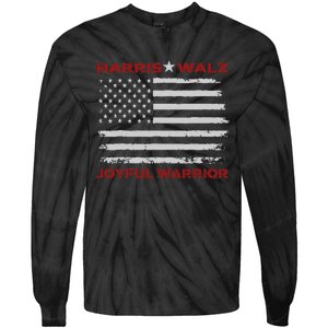 Harris Waltz Joyful Warrior Kamala Harris Tim Walz President Tie-Dye Long Sleeve Shirt