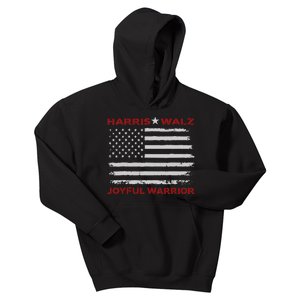 Harris Waltz Joyful Warrior Kamala Harris Tim Walz President Kids Hoodie