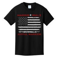 Harris Waltz Joyful Warrior Kamala Harris Tim Walz President Kids T-Shirt