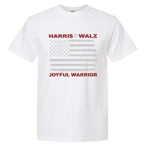 Harris Waltz Joyful Warrior Kamala Harris Tim Walz President Garment-Dyed Heavyweight T-Shirt