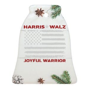 Harris Waltz Joyful Warrior Kamala Harris Tim Walz President Ceramic Bell Ornament