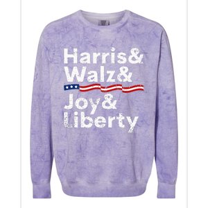 Harris Walz Joy Liberty Harris Walz Waltz 2024 Retro Colorblast Crewneck Sweatshirt