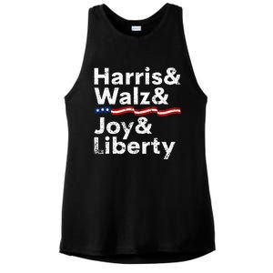 Harris Walz Joy Liberty Harris Walz Waltz 2024 Retro Ladies PosiCharge Tri-Blend Wicking Tank