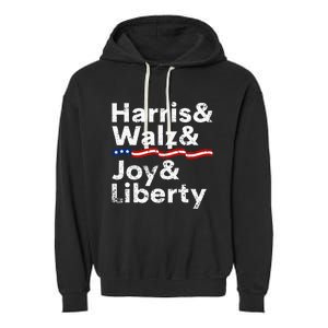 Harris Walz Joy Liberty Harris Walz Waltz 2024 Retro Garment-Dyed Fleece Hoodie