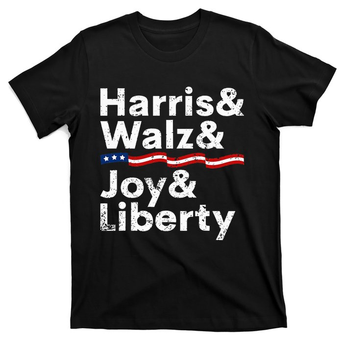 Harris Walz Joy Liberty Harris Walz Waltz 2024 Retro T-Shirt