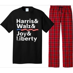 Harris Walz Joy Liberty Harris Walz Waltz 2024 Retro Pajama Set