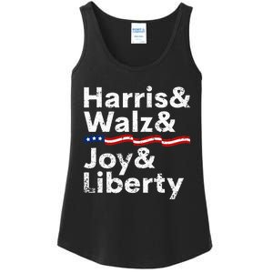 Harris Walz Joy Liberty Harris Walz Waltz 2024 Retro Ladies Essential Tank