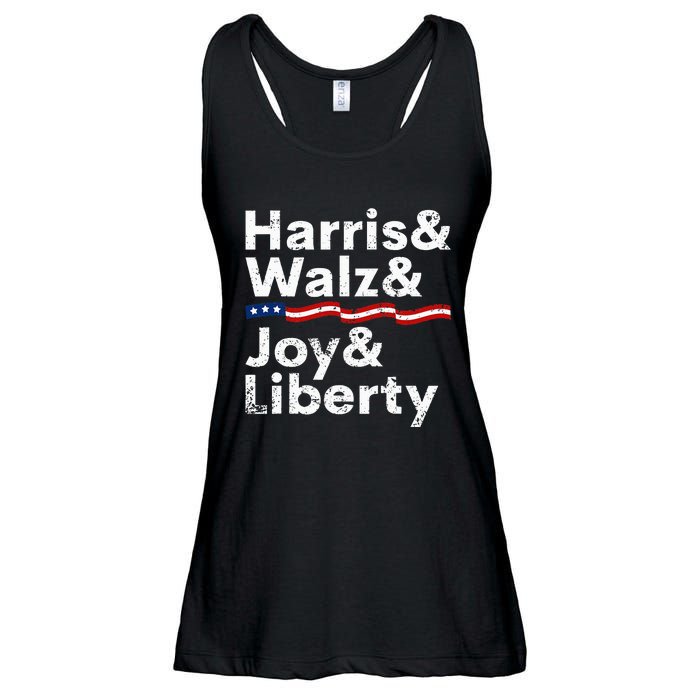 Harris Walz Joy Liberty Harris Walz Waltz 2024 Retro Ladies Essential Flowy Tank