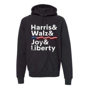 Harris Walz Joy Liberty Harris Walz Waltz 2024 Retro Premium Hoodie