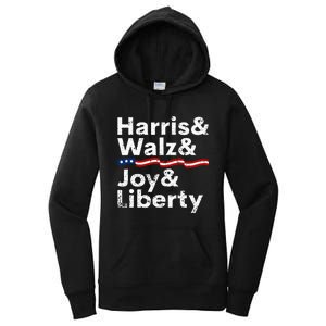 Harris Walz Joy Liberty Harris Walz Waltz 2024 Retro Women's Pullover Hoodie