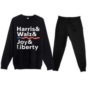 Harris Walz Joy Liberty Harris Walz Waltz 2024 Retro Premium Crewneck Sweatsuit Set