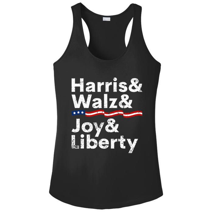 Harris Walz Joy Liberty Harris Walz Waltz 2024 Retro Ladies PosiCharge Competitor Racerback Tank