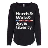 Harris Walz Joy Liberty Harris Walz Waltz 2024 Retro Womens California Wash Sweatshirt