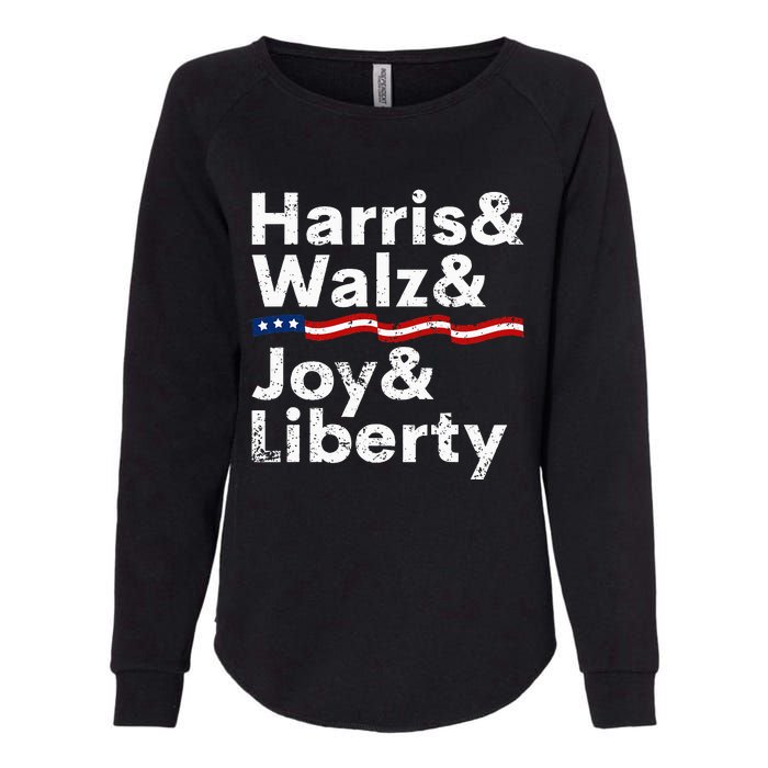 Harris Walz Joy Liberty Harris Walz Waltz 2024 Retro Womens California Wash Sweatshirt