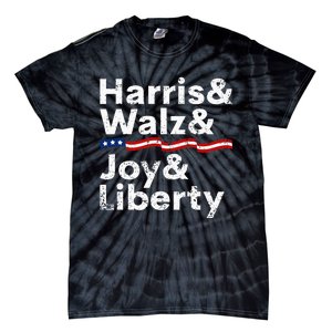 Harris Walz Joy Liberty Harris Walz Waltz 2024 Retro Tie-Dye T-Shirt