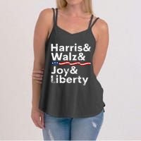 Harris Walz Joy Liberty Harris Walz Waltz 2024 Retro Women's Strappy Tank