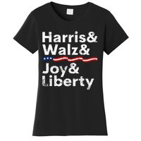 Harris Walz Joy Liberty Harris Walz Waltz 2024 Retro Women's T-Shirt