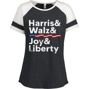 Harris Walz Joy Liberty Harris Walz Waltz 2024 Retro Enza Ladies Jersey Colorblock Tee