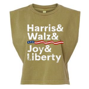 Harris Walz Joy Liberty Harris Walz Waltz 2024 Retro Garment-Dyed Women's Muscle Tee