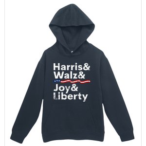 Harris Walz Joy Liberty Harris Walz Waltz 2024 Retro Urban Pullover Hoodie