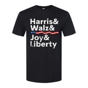 Harris Walz Joy Liberty Harris Walz Waltz 2024 Retro Softstyle CVC T-Shirt