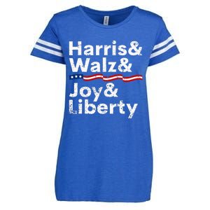 Harris Walz Joy Liberty Harris Walz Waltz 2024 Retro Enza Ladies Jersey Football T-Shirt