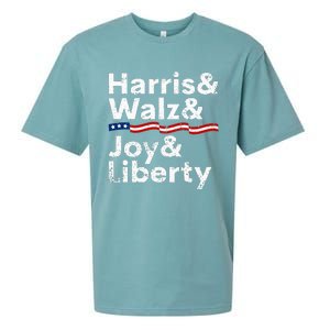 Harris Walz Joy Liberty Harris Walz Waltz 2024 Retro Sueded Cloud Jersey T-Shirt