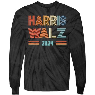 Harris Waltz Kamala Harris Walz 2024 Vp President 47th Tim Tie-Dye Long Sleeve Shirt