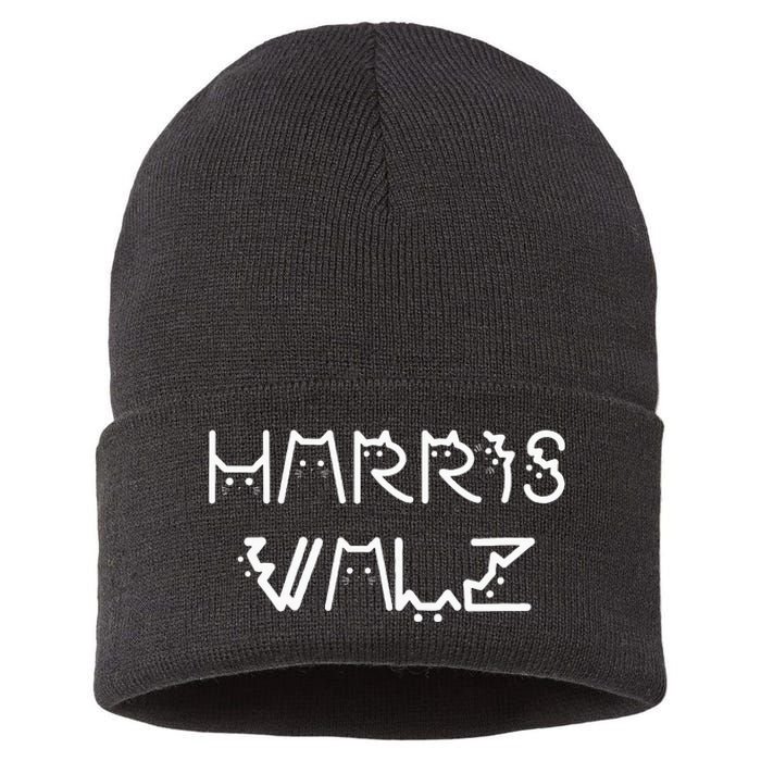 Harris Walz Kamala Tim Democratic Vp President Sustainable Knit Beanie