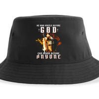He Who Kneels Before God Can Stand Before Anyone Sustainable Bucket Hat