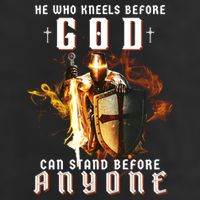 He Who Kneels Before God Can Stand Before Anyone Trucker Hat