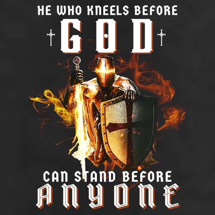He Who Kneels Before God Can Stand Before Anyone Golf Towel