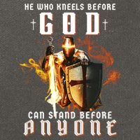 He Who Kneels Before God Can Stand Before Anyone Cotton Canvas Backpack