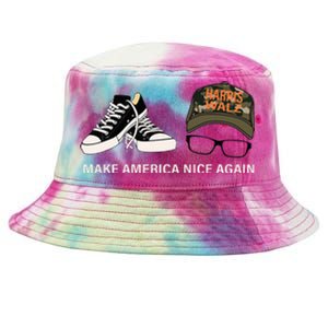 Harris Walz Kamal Make America Nice Again Kamala Rally Tie-Dyed Bucket Hat