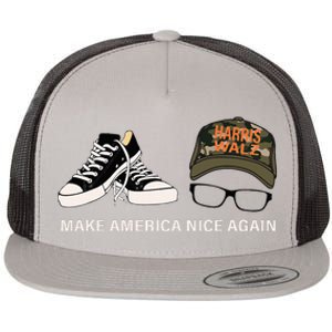 Harris Walz Kamal Make America Nice Again Kamala Rally Flat Bill Trucker Hat