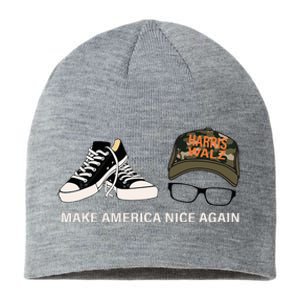 Harris Walz Kamal Make America Nice Again Kamala Rally Sustainable Beanie