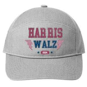 Harris Walz Kamala Harris Tim Walz Election 2024 7-Panel Snapback Hat