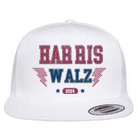 Harris Walz Kamala Harris Tim Walz Election 2024 Flat Bill Trucker Hat