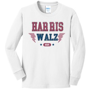 Harris Walz Kamala Harris Tim Walz Election 2024 Kids Long Sleeve Shirt