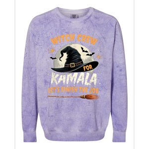 Halloween Witch Kamala Harris Witch Crew For Kamala 2024 Colorblast Crewneck Sweatshirt