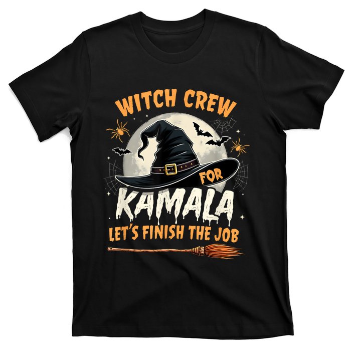 Halloween Witch Kamala Harris Witch Crew For Kamala 2024 T-Shirt