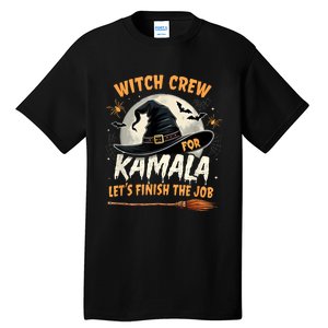 Halloween Witch Kamala Harris Witch Crew For Kamala 2024 Tall T-Shirt