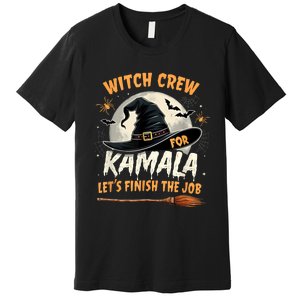 Halloween Witch Kamala Harris Witch Crew For Kamala 2024 Premium T-Shirt