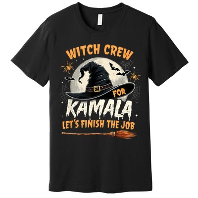 Halloween Witch Kamala Harris Witch Crew For Kamala 2024 Premium T-Shirt