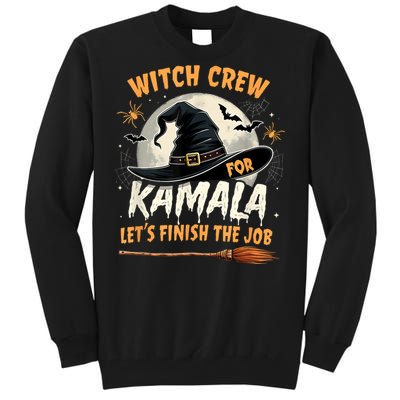 Halloween Witch Kamala Harris Witch Crew For Kamala 2024 Tall Sweatshirt