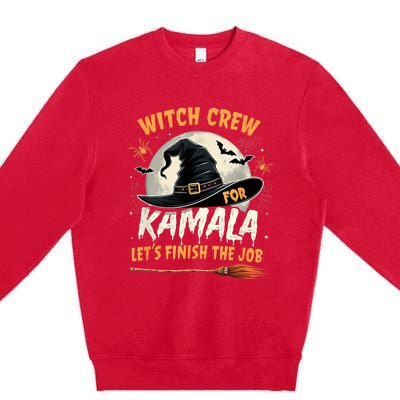 Halloween Witch Kamala Harris Witch Crew For Kamala 2024 Premium Crewneck Sweatshirt