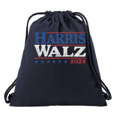 Harris Waltz Kamala Harris Tim Waltz 2024 Vintage Election Drawstring Bag