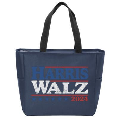 Harris Waltz Kamala Harris Tim Waltz 2024 Vintage Election Zip Tote Bag